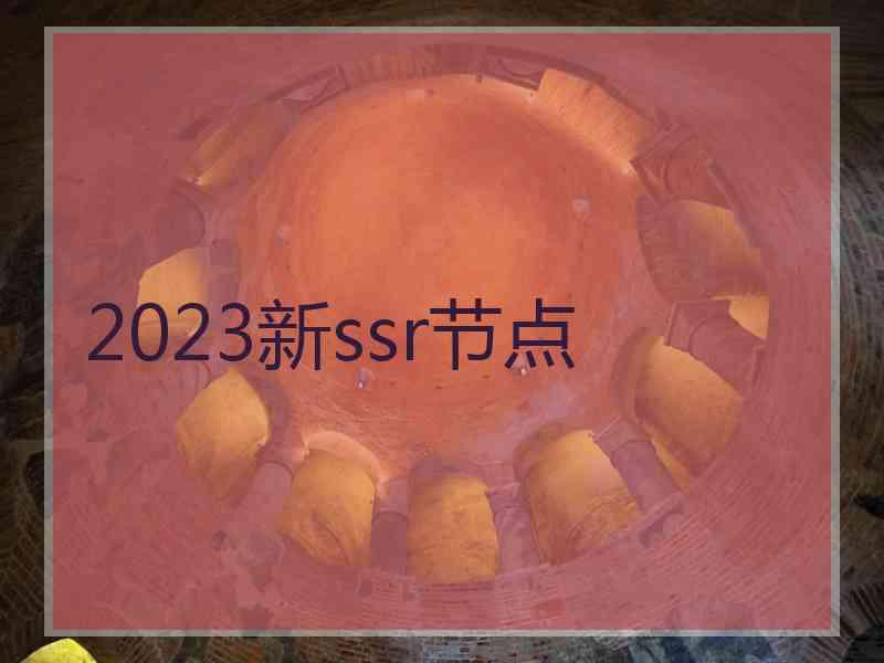 2023新ssr节点