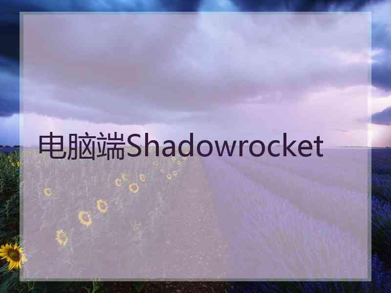 电脑端Shadowrocket