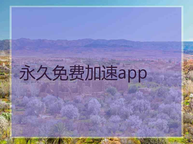 永久免费加速app