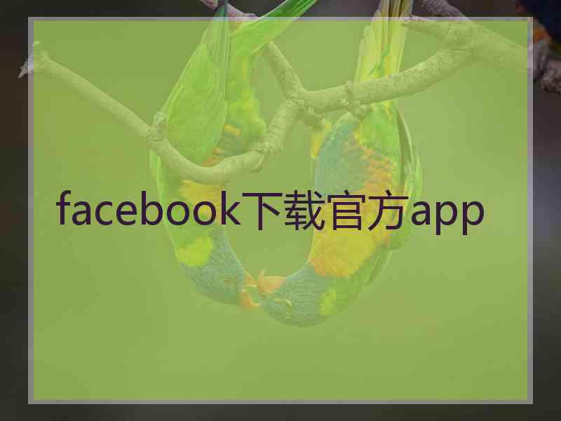 facebook下载官方app