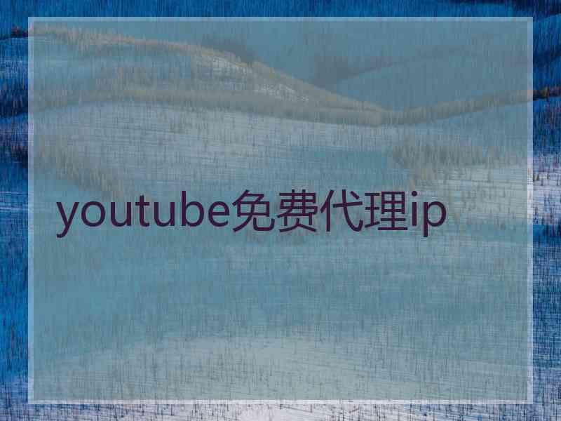 youtube免费代理ip