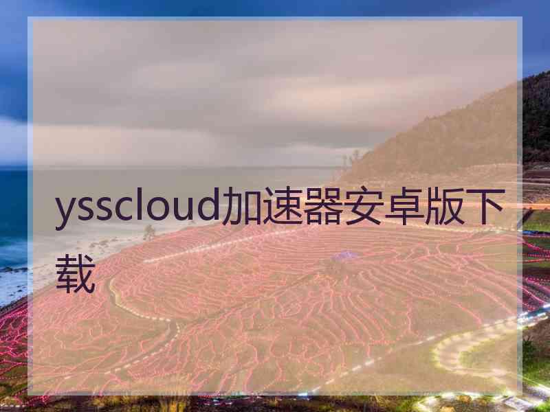 ysscloud加速器安卓版下载