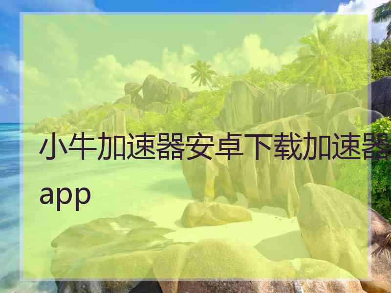 小牛加速器安卓下载加速器app