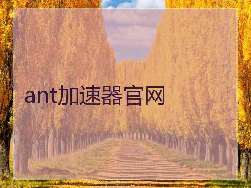 ant加速器官网