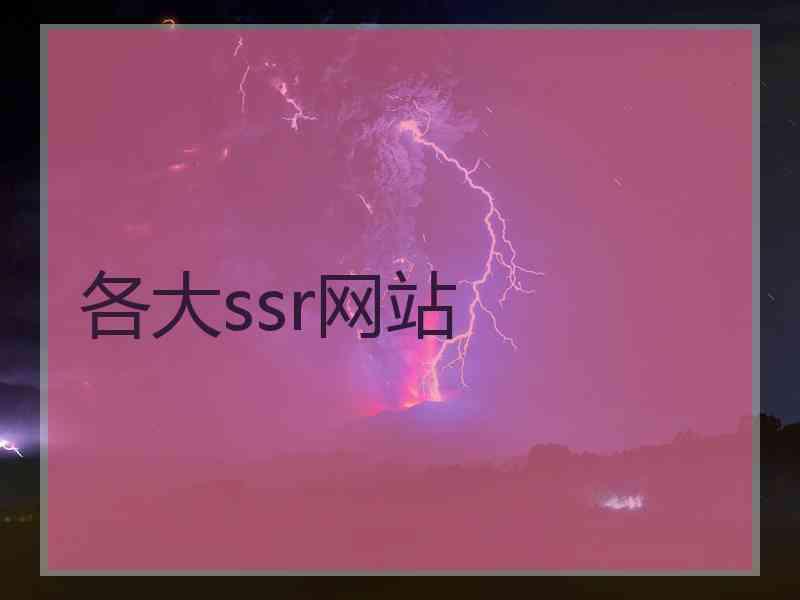 各大ssr网站