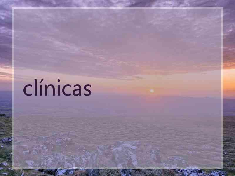 clínicas