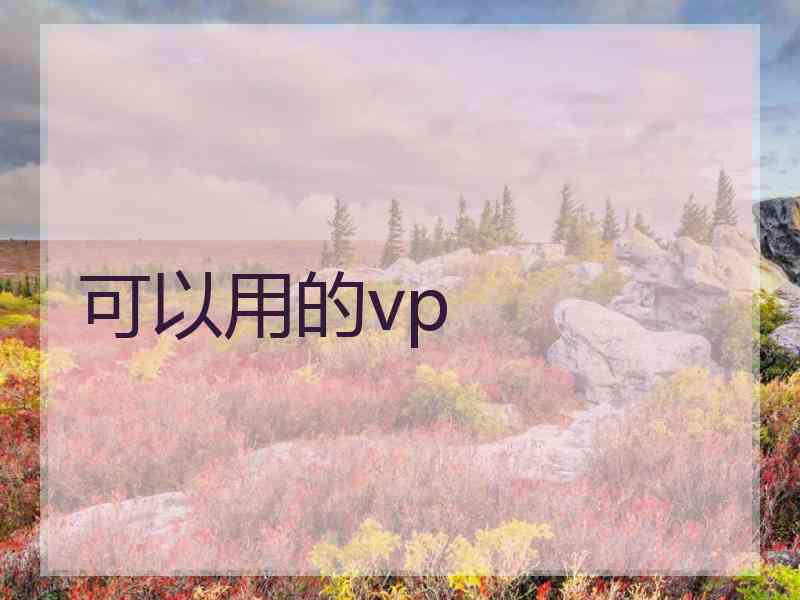 可以用的vp