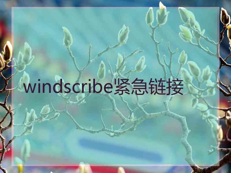 windscribe紧急链接