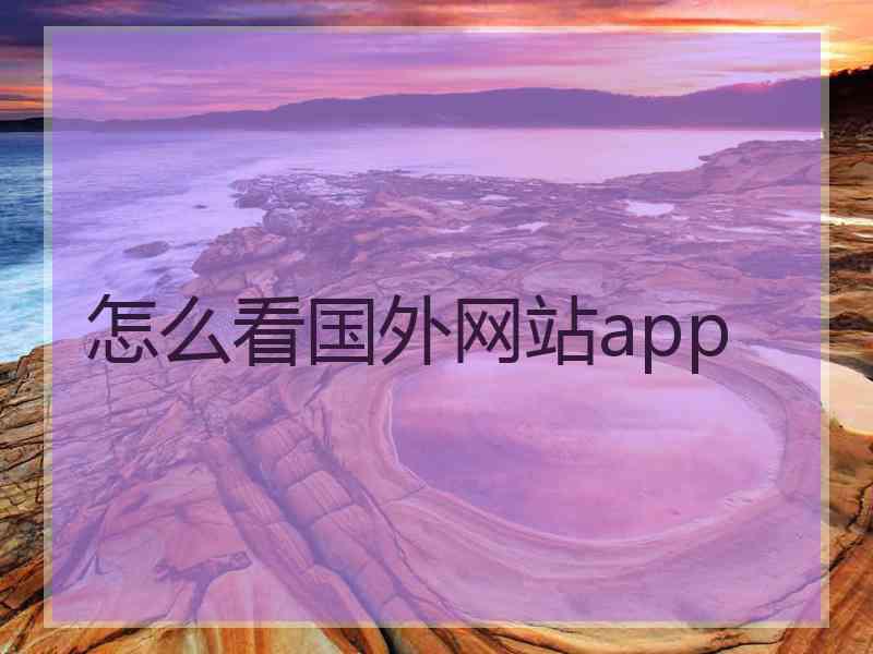 怎么看国外网站app