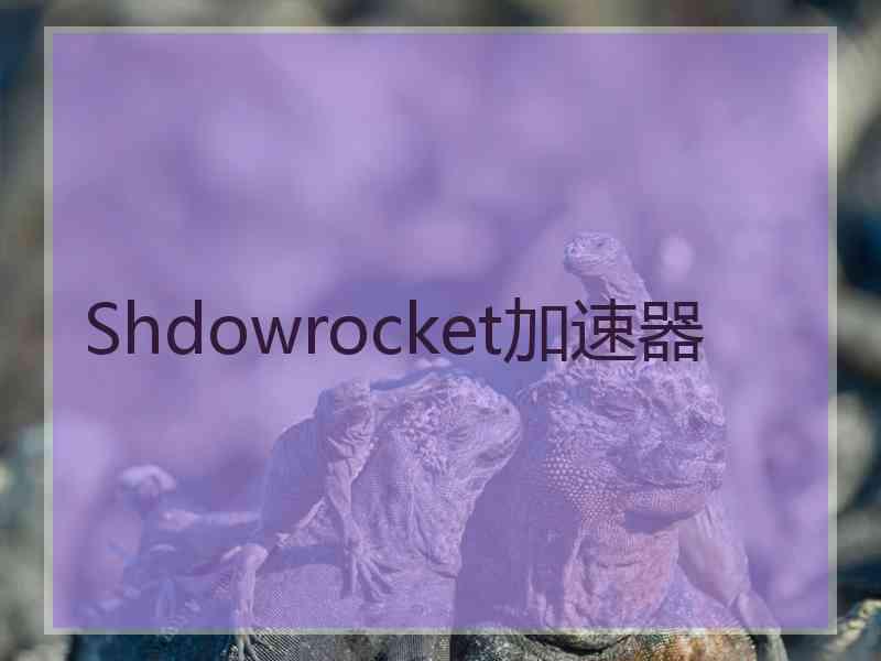 Shdowrocket加速器