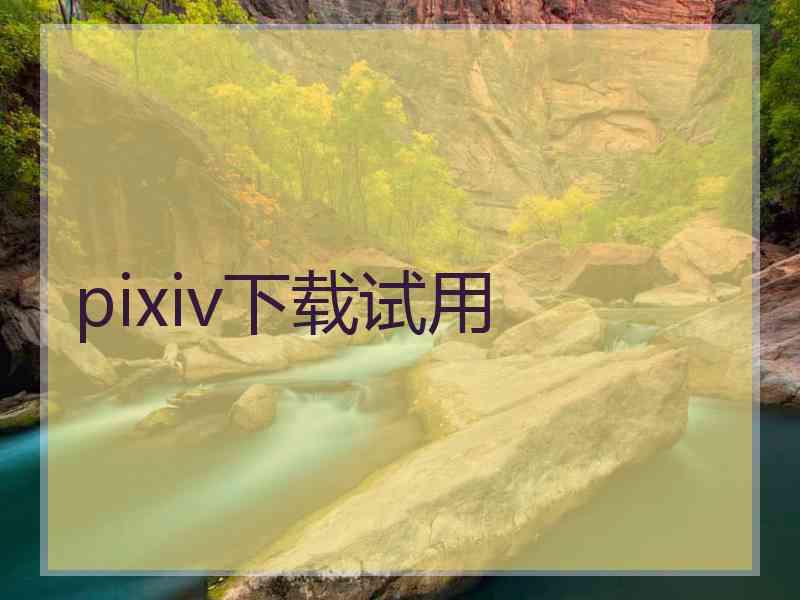 pixiv下载试用