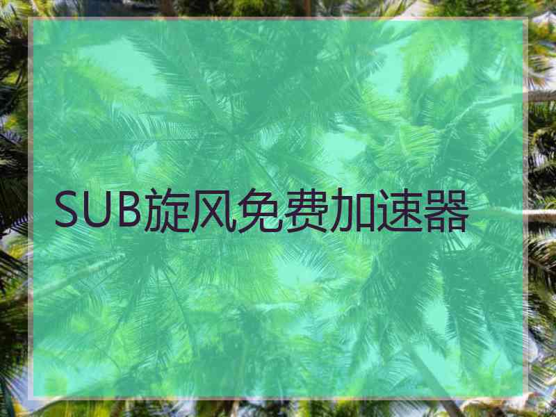 SUB旋风免费加速器