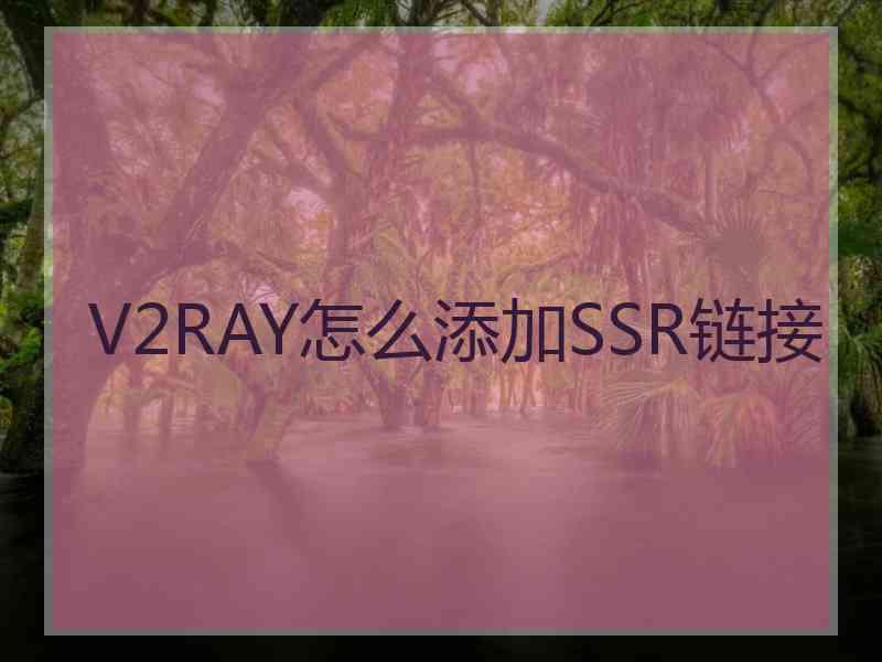 V2RAY怎么添加SSR链接