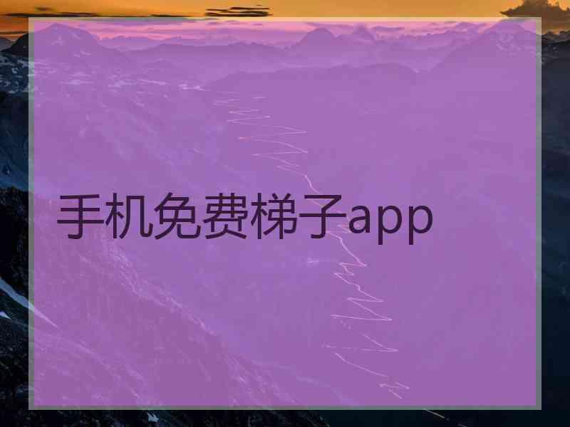 手机免费梯子app