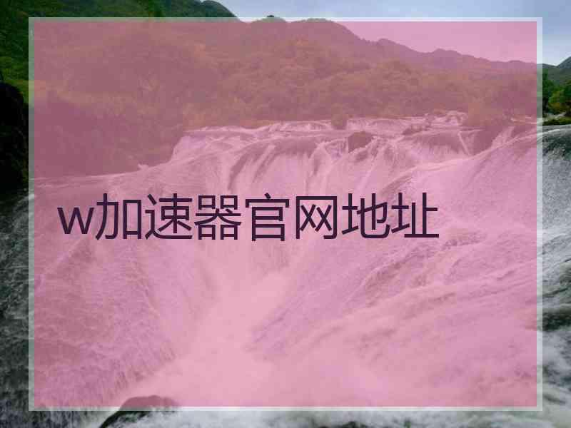 w加速器官网地址