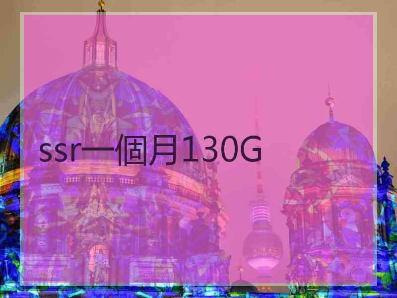 ssr一個月130G