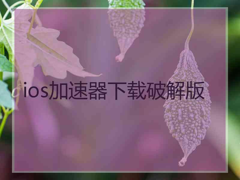 ios加速器下载破解版