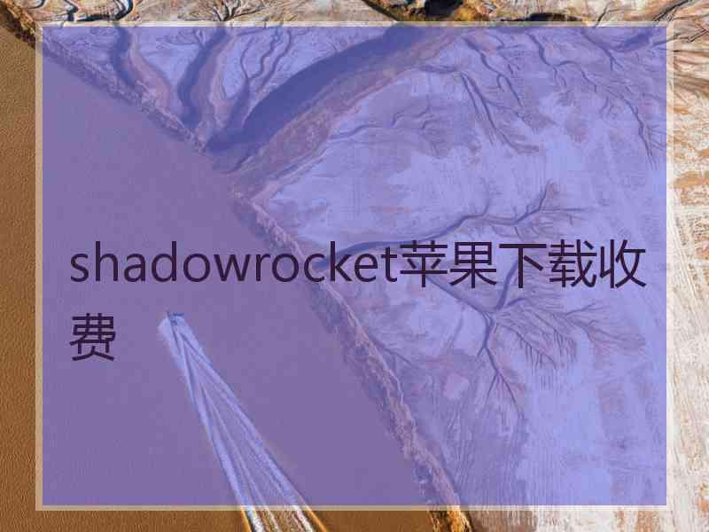 shadowrocket苹果下载收费