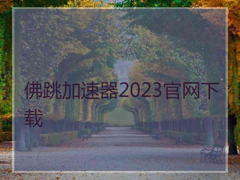 佛跳加速器2023官网下载