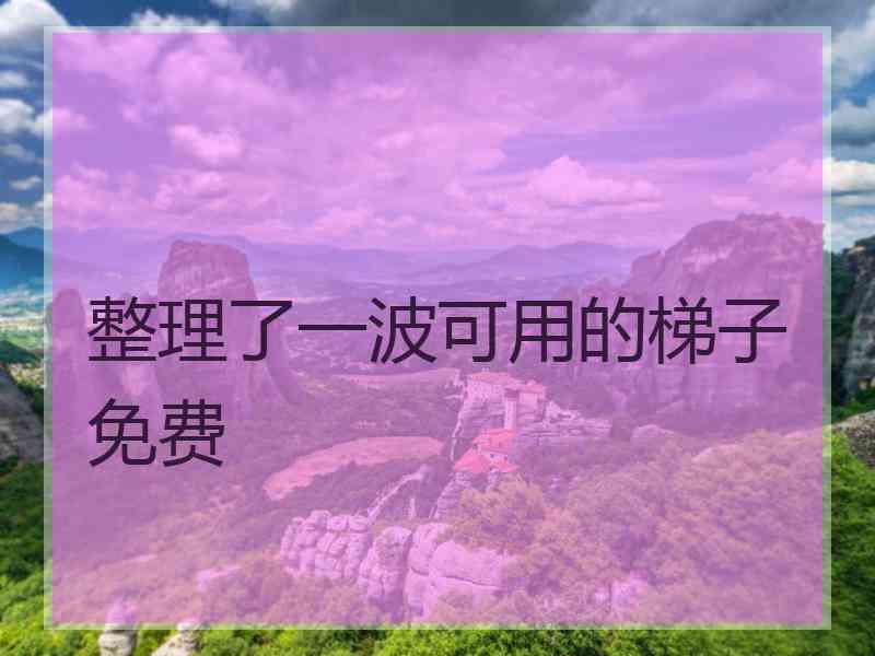 整理了一波可用的梯子免费