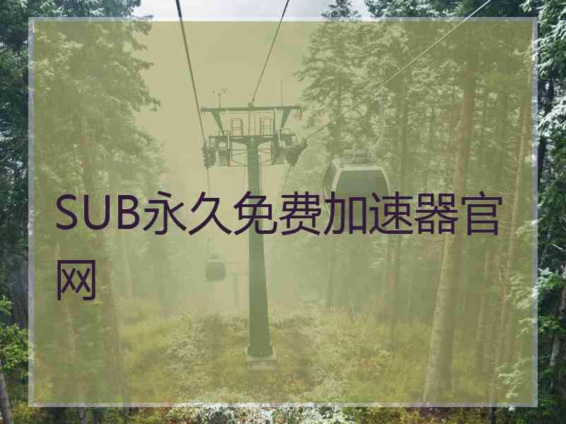 SUB永久免费加速器官网