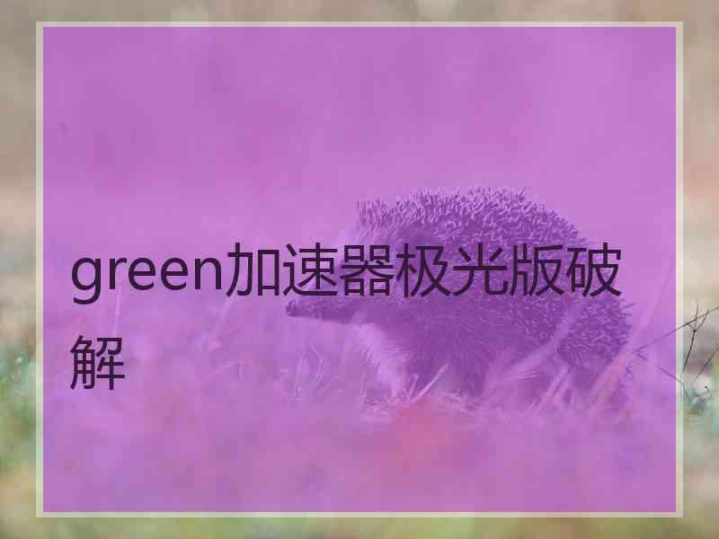 green加速器极光版破解