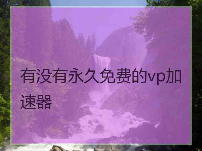 有没有永久免费的vp加速器