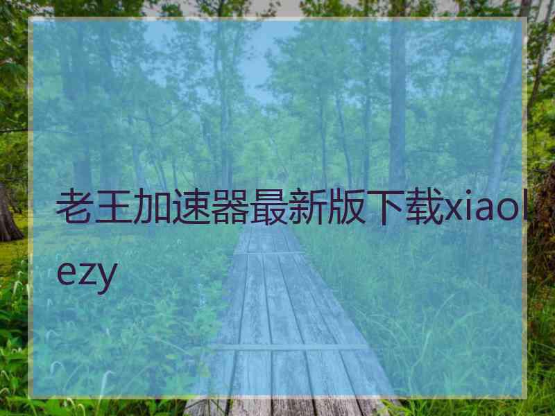 老王加速器最新版下载xiaolezy