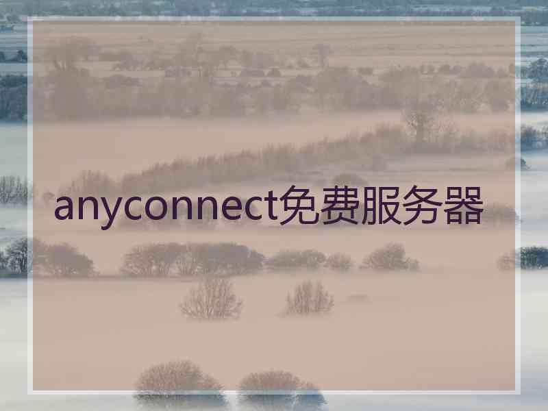 anyconnect免费服务器