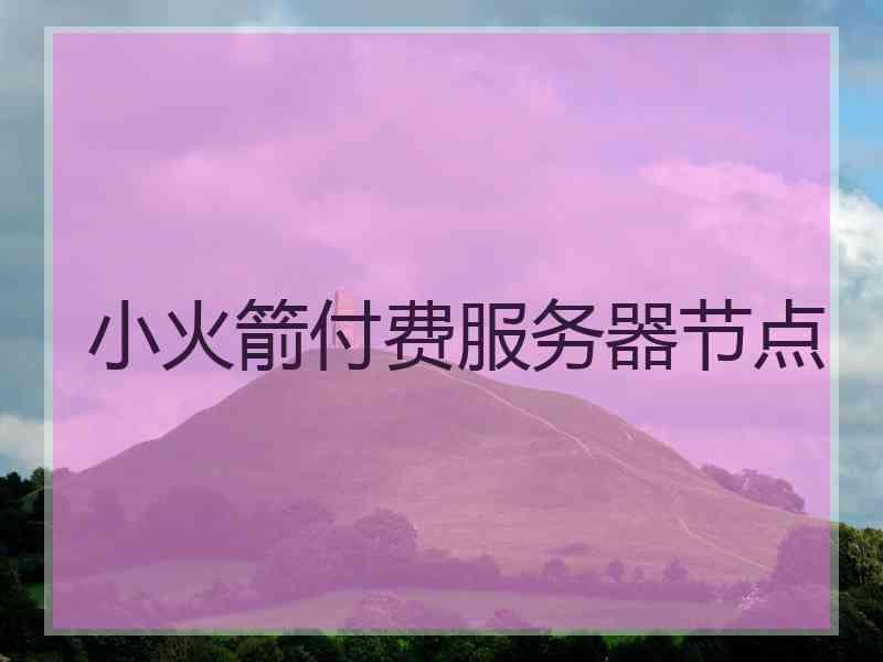 小火箭付费服务器节点